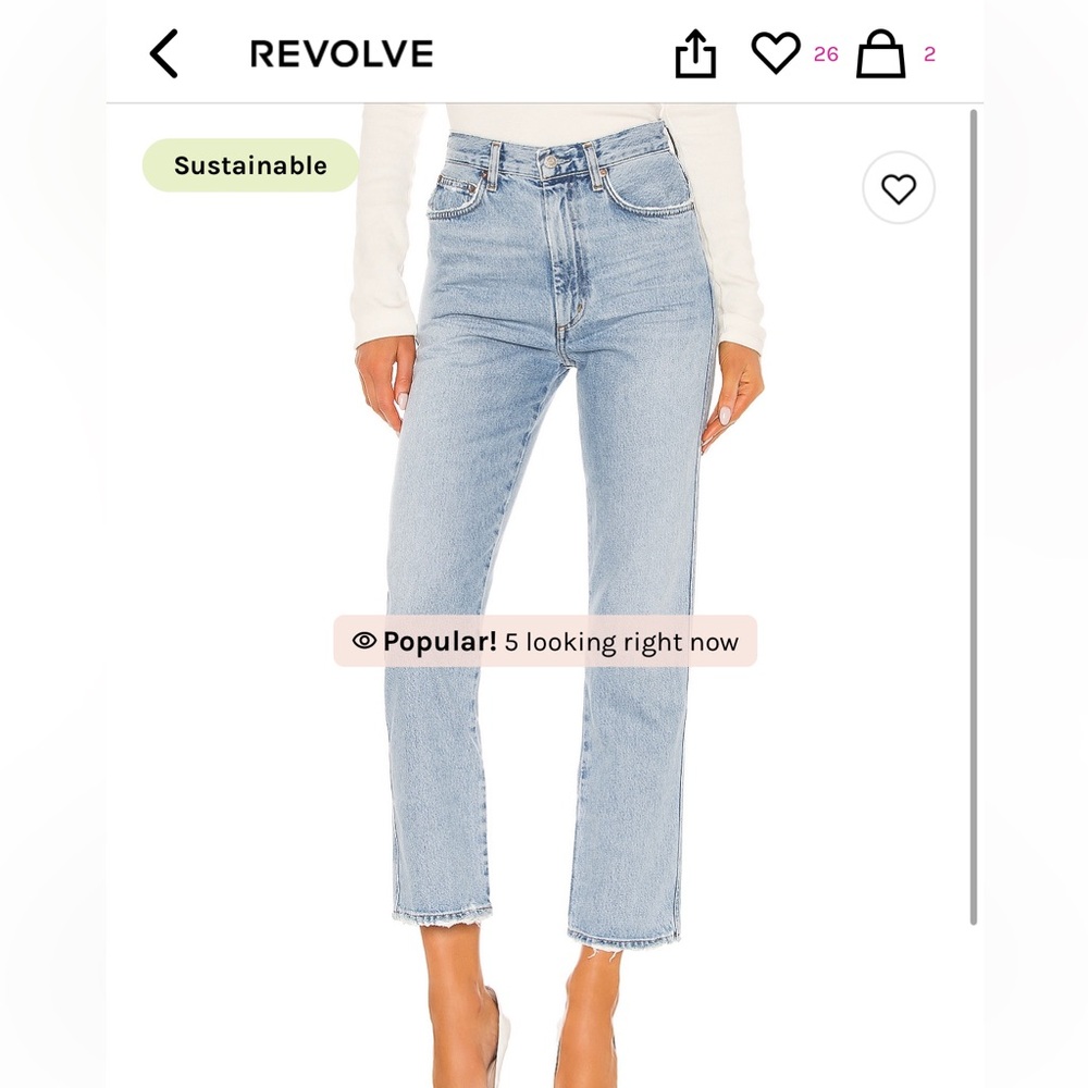 Pinch waist High Rise Kick Jeans